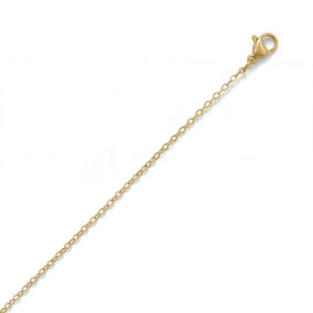 18 Karat Gold PVD Stainless Steel 1.5mm Cable Chain
