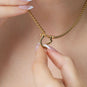 18" + 2" 18 Karat Gold PVD Stainless Steel Horseshoe Carabiner Necklace