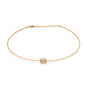 16" + 2" 18 Karat Gold PVD Stainless Steel CZ Wheel Collar Necklace