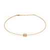 16" + 2" 18 Karat Gold PVD Stainless Steel CZ Wheel Collar Necklace