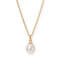 16" 18 Karat Gold PVD Stainless Steel Cultured Freshwater Pearl Drop Necklace