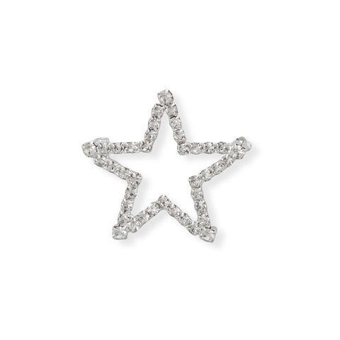 Crystal Star Outline Fashion Pin