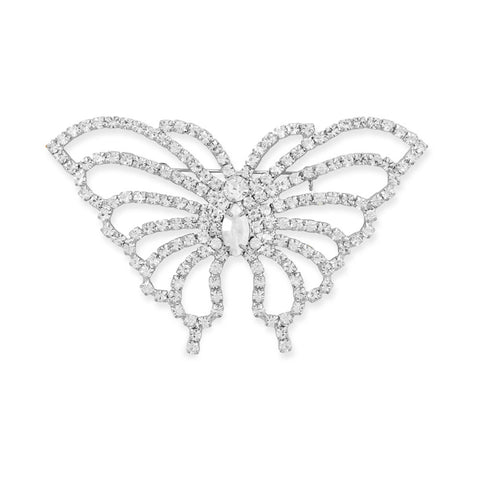 Crystal Butterfly Outline Fashion Pin