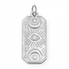 Stainless Steel Mystic Eye Rectangular Charm