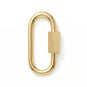 18 Karat Gold PVD Stainless Steel Twisting Lock Carabiner Pendant