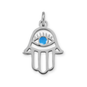Stainless Steel Hamsa Evil Eye Charm