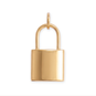 18 Karat Gold PVD Stainless Steel Lock Charm