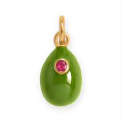 18 Karat Gold PVD Stainless Steel Martini Olive Charm