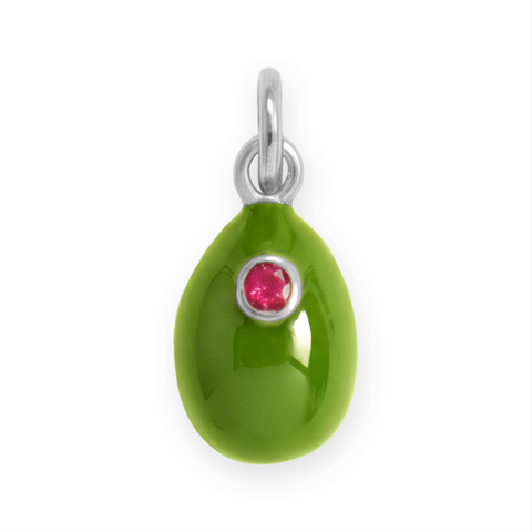 Stainless Steel Martini Olive Charm