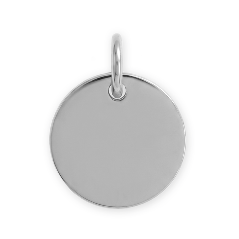 Stainless Steel 13mm Round Tag Charm