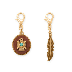 Gold Tone Southwestern Icons Lobster Clasp Charm Set