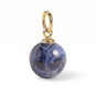 18 Karat Gold PVD Round Sodalite Charm