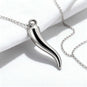 Stainless Steel Italian Horn 3D Charm
