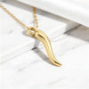 18 Karat Gold PVD Stainless Steel Italian Horn 3D Charm