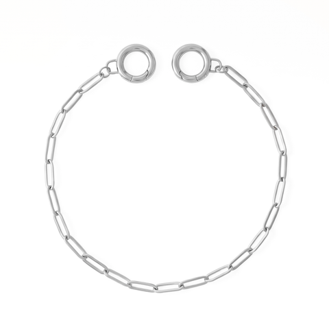 9" Stainless Steel Paperclip Bag Chain