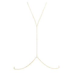 18 Karat Gold PVD Stainless Steel Coffee Chain Link Body Chain