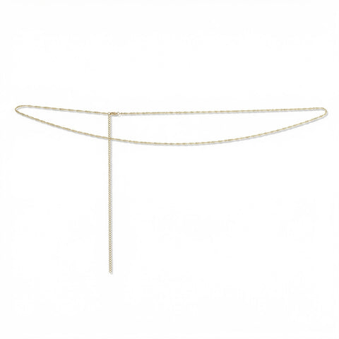 31" + 4" 18 Karat Gold PVD Stainless Steel Singapore Waist Chain