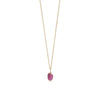 16" 14 Karat Gold Birthstone Necklace (January-December)