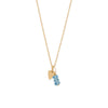 16" 14 Karat Gold Birthstone Necklace (January-December)