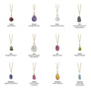 16" 14 Karat Gold Birthstone Necklace (January-December)