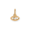 14 Karat Gold Tiny CZ Evil Eye Charm