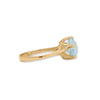 14 Karat Gold Precision Cut Sky Blue Topaz Ring
