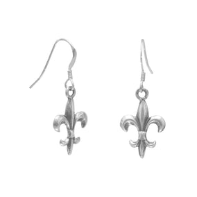 Fleur de Lis Earrings on French Wire