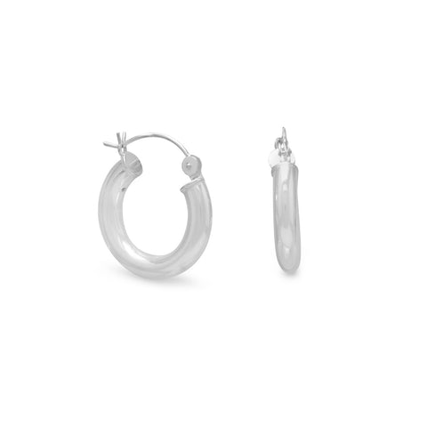 4mm x 20mm Hoop Earrings with Click