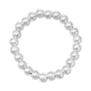 7" 8mm Silver Bead Stretch Bracelet