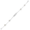 7" White Cultured Freshwater Pearl ID Bracelet