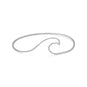 Rhodium Plated Wave Bangle