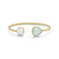 Rainbow Moonstone and Green Chalcedony Cuff