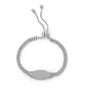 3 Strand Rhodium Plated Engravable Bolo Bracelet