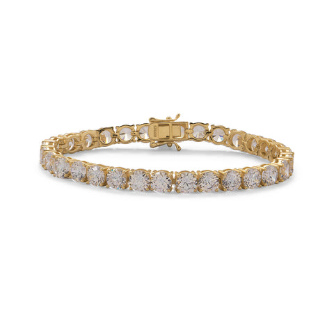 7.5" 14 Gold Plated 6mm CZ Tennis Bracelet