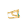 14 Karat Gold Plated Hammered Turquoise Cuff Bracelet