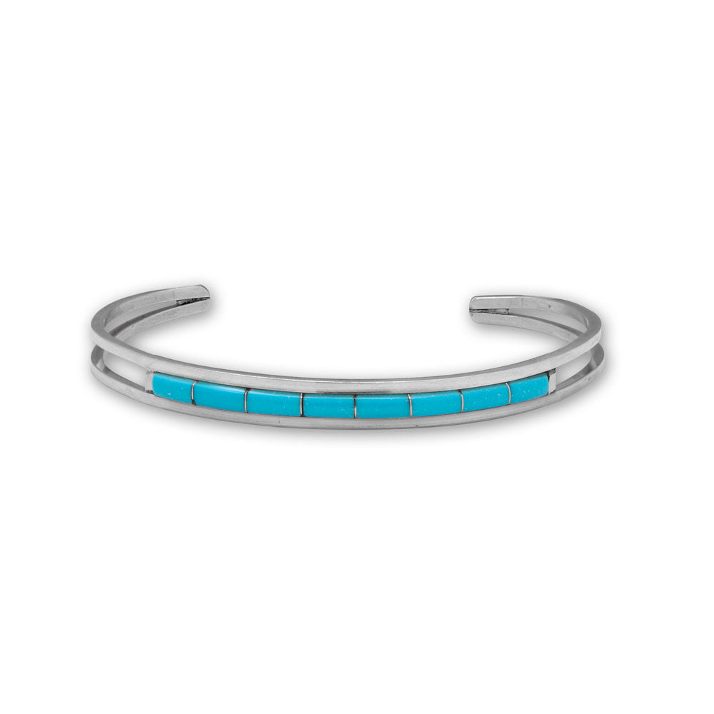Native American Kingman Turquoise Cuff Bracelet Wholesale Silver