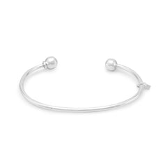 Charm Cuff Bracelet with Ball End