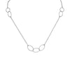 27.5" Rhodium Plated Multisize Oval Link Necklace