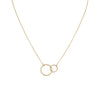 16" + 2" 14 Karat Gold Plated Circle Link Necklace