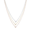 Graduated Tri Tone Necklace with CZs