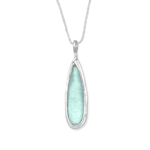 Ancient Roman Glass Pear Drop Necklace