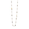 14 Karat Gold Plated Labradorite and Clear Quartz Endless Necklace