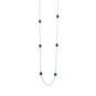 14 Karat Gold Plated Turquoise Stone Endless Necklace