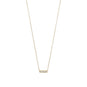 14 Karat Gold Plated Mini CZ Bar Necklace