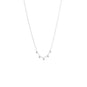 Rhodium Plated Dainty CZ Charm Necklace