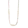 24"  14 Karat Gold Plated Tourmaline and Cultured Freshwater Pearl Necklace