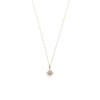 14 Karat Gold Plated CZ Star and Synthetic Opal Necklace