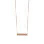 14 Karat Rose Gold Engravable Bar Necklace