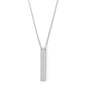 16" + 2" Sterling Silver Vertical Bar Drop Necklace