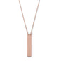 16" + 2" 14 Karat Rose Gold Plated Vertical Bar Drop Necklace